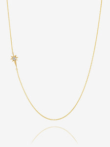 Solid Gold And Diamond North Star Necklace