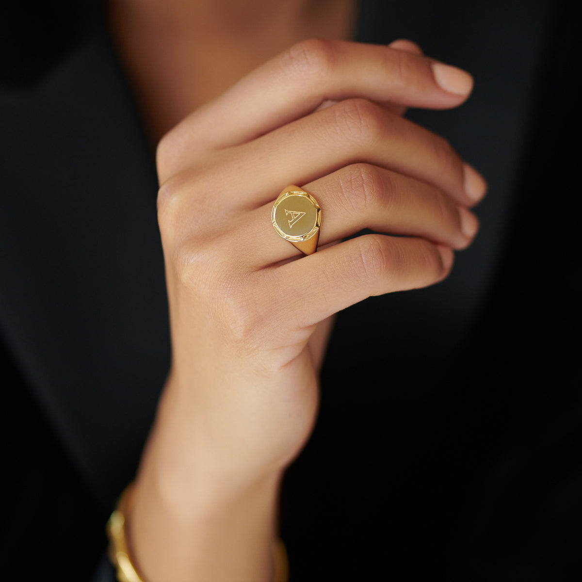 Personalised Deco Signet Ring