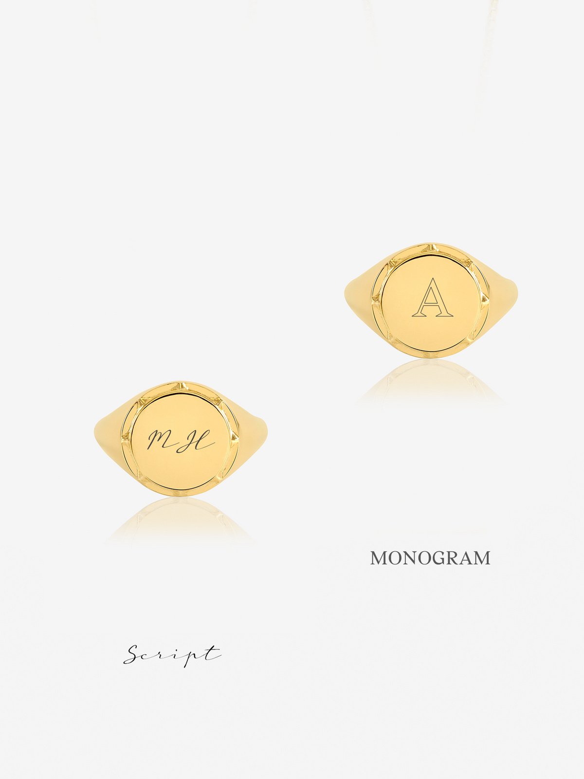 Personalised Deco Signet Ring