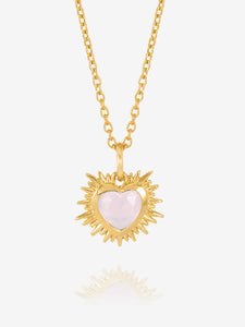 Electric Love October Birthstone Heart Necklace