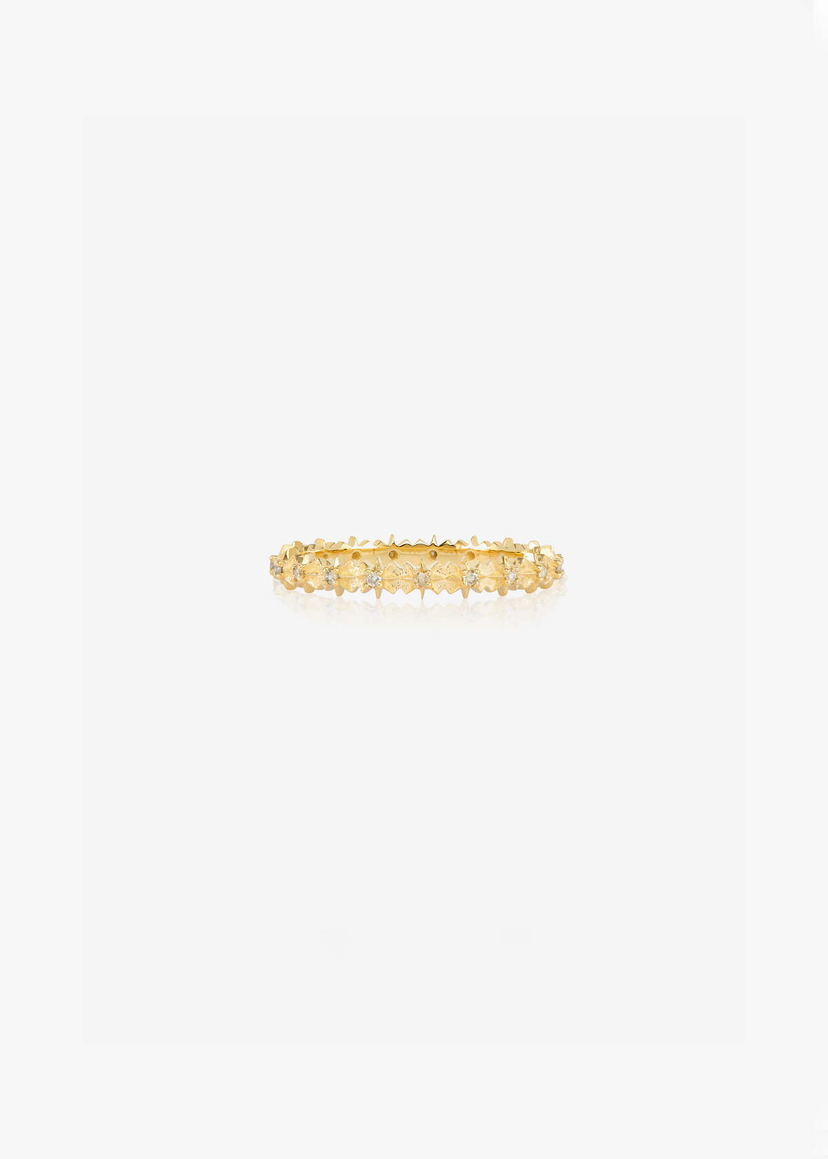 Solid Gold And Diamond Multi Star Ring